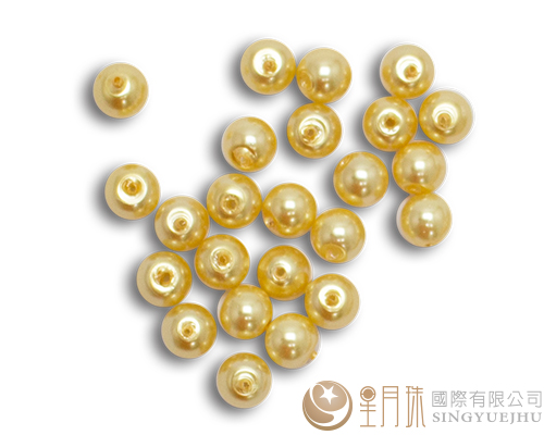 玻璃珍珠(30入)6mm-金黄4