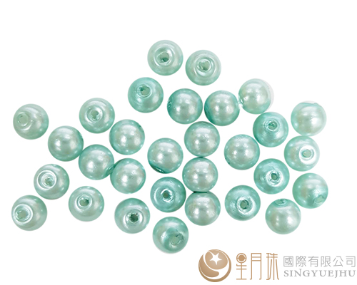 玻璃珍珠(30入)6mm-浅蓝26