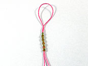 中國結吊飾-單邊平結-細線-粉紅色-12入