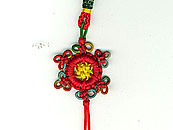 中國吊飾-法輪結-紅