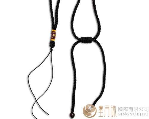 曼波線可調式中國結項鍊-黑900-1入