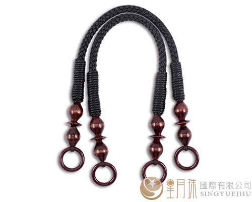 44±5cm臘繩手把-黑色(短)