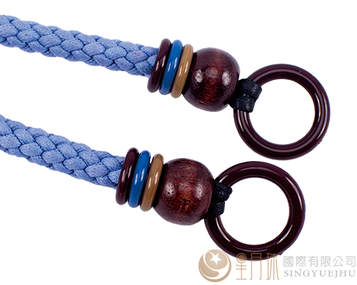 臘繩手把/三圈珠(軟)-56±5cm-淺藍