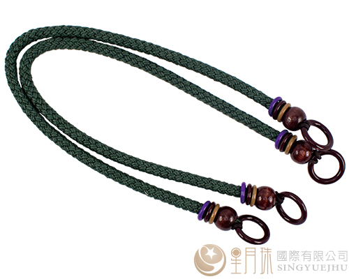 腊绳手把/三圈珠(硬)-66±2cm-绿色