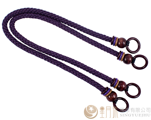 腊绳手把/三圈珠(硬)-66±5cm-紫色