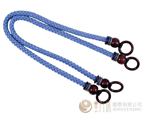 腊绳手把/三圈珠(软)-66±5cm-浅蓝