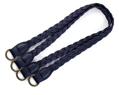 編織臘繩+雕花環提把31020-深藍色