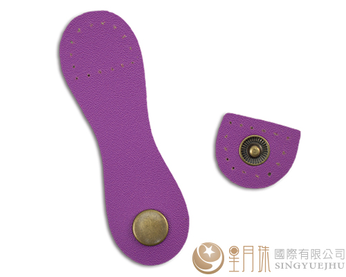 合成皮製-皮包扣-9*2.5cm-紫18