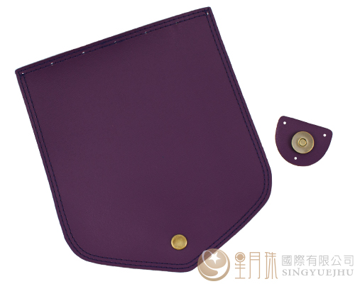 合成皮製-皮包扣-20.5*17.5cm-深紫色12