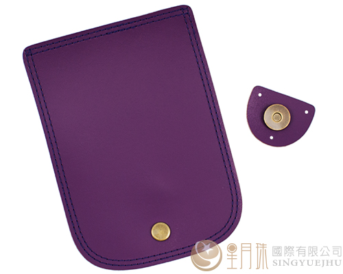 合成皮制-皮包扣-12*17cm-深紫色12