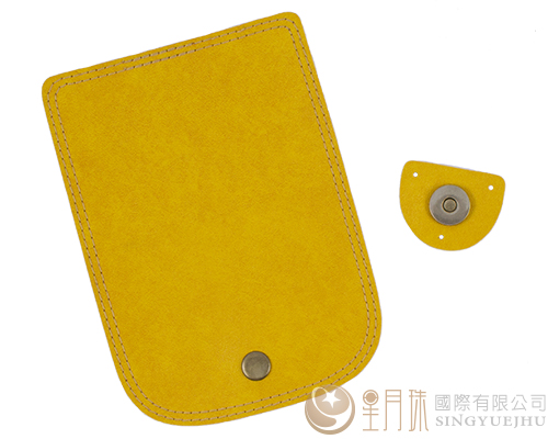 合成皮製-皮包扣-12*17cm-黃色08