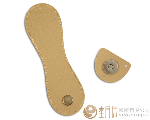 合成皮缝线磁扣-15cm-卡其9