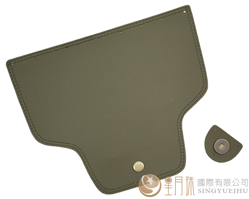 合成皮製-皮包扣-23.5*19.5cm-軍綠16