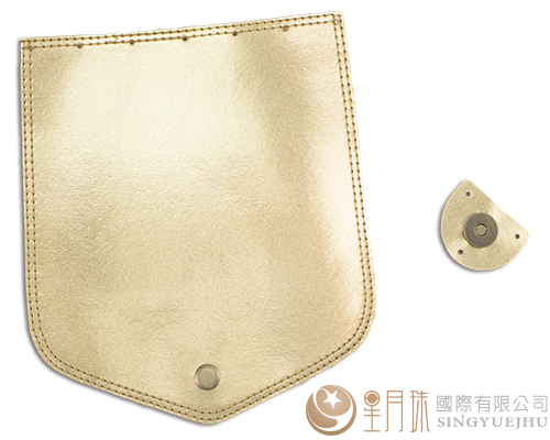 合成皮製-皮包扣-20.5*17.5cm-金19