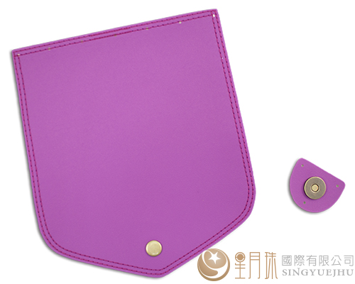 合成皮製-皮包扣-20.5*17.5cm-紫18