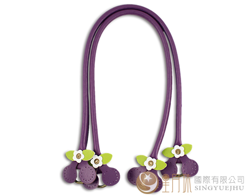櫻桃雕花環提把-長-深紫12
