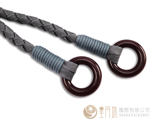 扁仿皮繩手把-灰色-1付