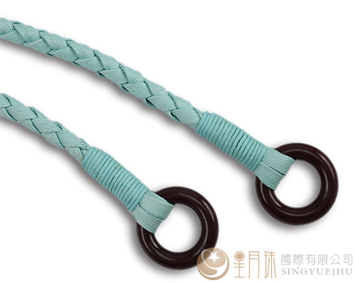 扁仿皮繩手把-松石綠-1付