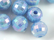 五彩地球珠-淺藍紫-6mm