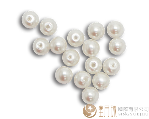 玻璃珍珠(50入)4mm-白1
