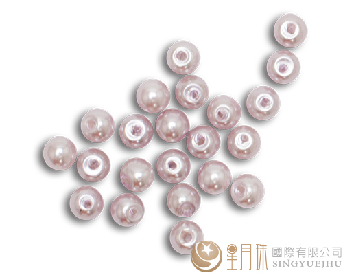 玻璃珍珠(50入)4mm-浅粉紫15