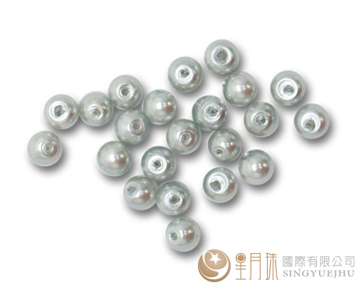 玻璃珍珠(50入)4mm-银蓝21