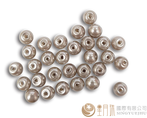 玻璃珍珠(50入)4mm-銀灰28