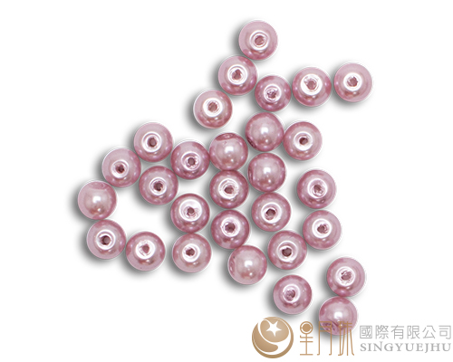 玻璃珍珠(30入)6mm-银粉14