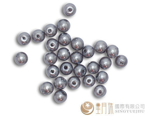 玻璃珍珠(30入)6mm-银蓝紫17