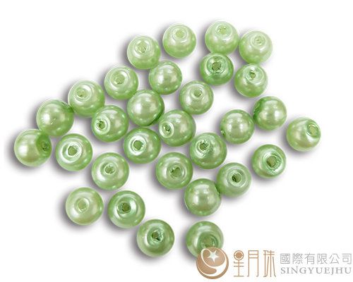 玻璃珍珠(30入)6mm-果綠24