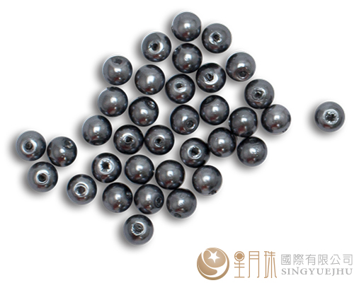 玻璃珍珠10mm(20入)-鐵灰29