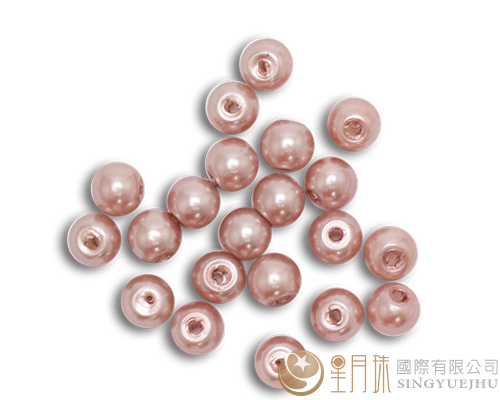 玻璃珍珠5mm-玫瑰粉30