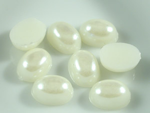 橢圓半面仿珍珠-米-100入