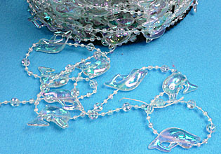 造型连线珠(海豚)-白彩色-10尺