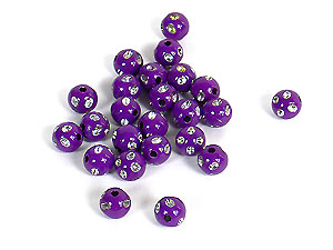 八鑽圓珠-紫色