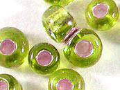 2mm玻璃珠-中灌银-果绿