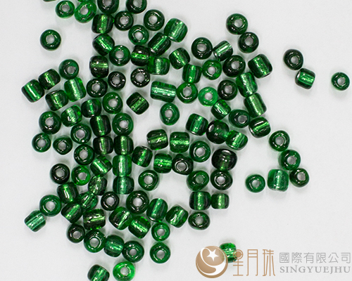 玻璃珠(灌銀)-2mm-綠
