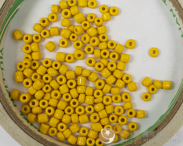 4mm(實色)玻璃珠-黃2