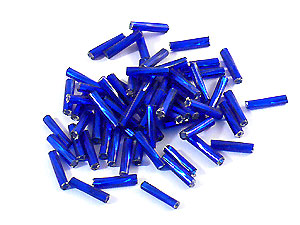9mm螺旋玻璃管珠-宝蓝(1两装)