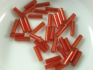 7mm玻璃管珠-紅(1兩裝)
