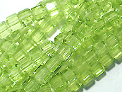玻璃方型珠4*4mm-浅绿
