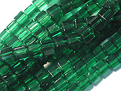 玻璃方型珠4*4mm-綠(10入)