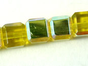 玻璃方型珠加彩4*4mm-金黃