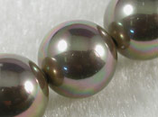 A級貝殼珍珠-8mm灰金彩
