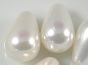 A級貝殼珍珠水滴半洞(2入)6*10mm-米彩