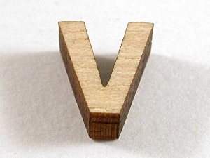 木雕V-1cm-2入