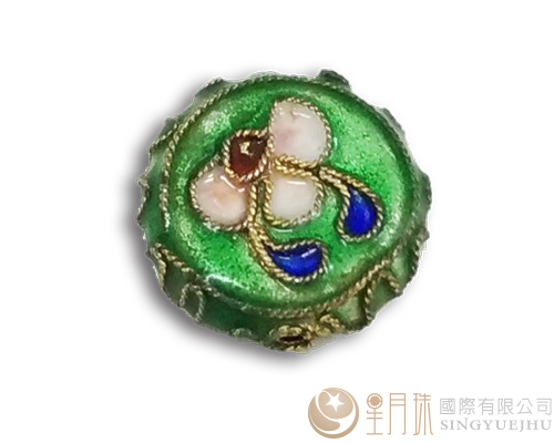 景泰藍(圓餅)-綠-1入(僅剩4個)