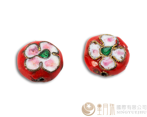景泰蓝(扁圆)-红色-1入(仅剩24个)