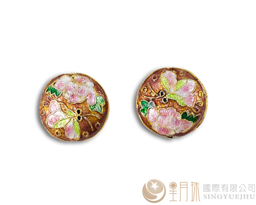 景泰藍(扁圓)-金色-1入