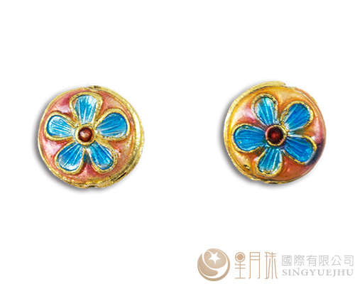 景泰藍(扁圓)-小花-1入